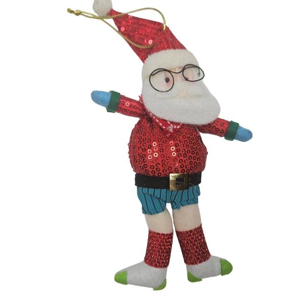 Lot of 6 Vintage Ornaments Fabric, Hand-made Country Rustic Farmhouse Cottage - Picture 4 of 7